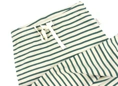 Petit Piao emerald green/dark off white stribede bukser modal